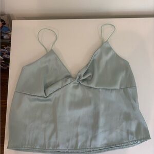 SHEIN Soft Blue Satin Top